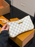 White Checked Bag