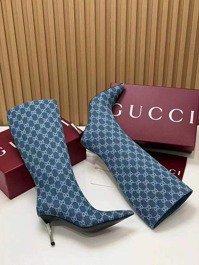Blue GG Boots